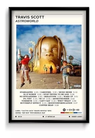 Quadro Decorativo Travis Scott Astroworld Spotify com Moldura | Arte Interativa para Fãs - imagem 2