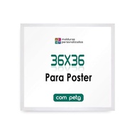 Moldura 36x36 para Poster com Proteção PETG Branca - Valfenda - imagem 2
