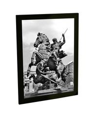 Quadro Decorativo São Jorge e o Dragão - Moldura com Arte em Alta Definição - imagem 1