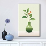 Arte de Parede em Tela Moderna - Planta Minimalista em Moldura Pronta para Pendurar - imagem 2