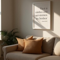 Quadro Decorativo Josué 24:15 - Inspire Sua Fé com Moldura Elegante | Frases Bíblicas para Decoração Religiosa - imagem 5