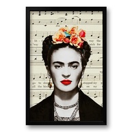 Quadro Decorativo Frida Kahlo com Moldura Premium - 40x60cm | Arte Ecológica em Vinil Fosco - imagem 1