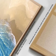 Quadro Decorativo com Moldura - Praia Mar Areia - Impressão 4K para Sala e Quarto - imagem 3