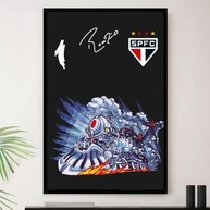 Quadro Rogerio Ceni Trem Lendário Decorativo A4 23x33cm - Moldura Premium com Impressão em Alta Definição - imagem 2