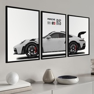 Quadro Decorativo Carro Esportivo de Luxo - Moderno com Moldura em Madeira 40x60cm - imagem 3