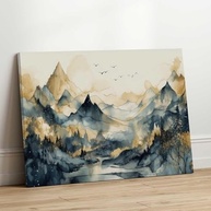 Quadro Decorativo Paisagem Montanhas 100x70cm | Canvas Premium com Moldura de Madeira Maciça - imagem 5