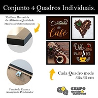 Kit 4 Quadros Decorativos 35x35 cm com Moldura - Sonhe Alto | Decoração Infantil Moderna - imagem 5