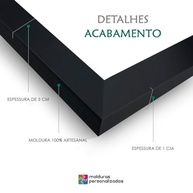 Moldura 50x100 com Proteção PETG para Quadros e Posters - Design Moderno e Resistente (Preto) - imagem 4