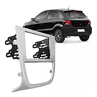 Moldura Painel 2 Din Gol G5 Prata 2009 a 2012 – Instale seu DVD com Estilo! - imagem 1