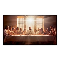 Quadro Decorativo Santa Ceia com Moldura Caixa 3cm - Estilo Contemporâneo para Sala, Quarto e Hall - imagem 3