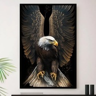 Quadro Aguia Motivacional A3 35x45cm - Moldura Premium para Escritório e Decoração - imagem 1