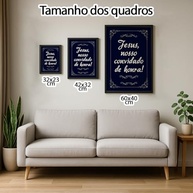 Quadro Decorativo Jesus Nosso Convidado - Moldura com Frase Cristã para Decoração Religiosa de Sala, Quarto e Igreja - imagem 3