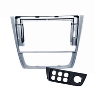 Moldura 9" para VW Gol, Saveiro e Voyage G6 - Prata com Suporte para 6 Botões - imagem 1