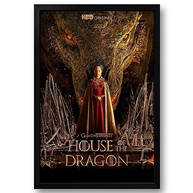 Quadro Decorativo Game of Thrones: House of the Dragon - 40x60cm | Moldura Premium em Madeira Reciclável - imagem 2