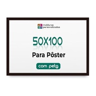 Moldura 50x100 com Proteção PETG para Quadros e Posters - Design Moderno e Resistente (Preto) - imagem 2