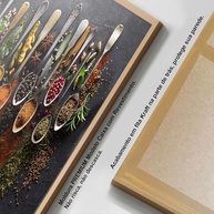 Quadro Decorativo com Moldura Colheres Tempero - Impressão 4K para Sala e Cozinha - imagem 3