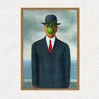 Quadro Moldurado O Filho do Homem - René Magritte | Decoração de Parede Moderna - imagem 1