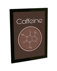 Quadro Decorativo A3 Fórmula Molecular da Cafeína - Design Científico para Ambientes Modernos - imagem 1
