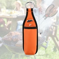 Beautyflier Suporte de manga de molho picante de 150 ml, suporte de cinto de garrafa portátil para molho picante Tabasco, molho picante Sriracha, molho picante de cholula para fãs de molho picante, - imagem 4