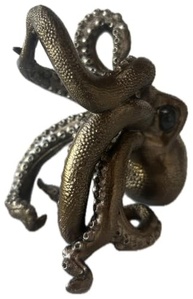 Polvo Decorativo 3D em Ouro Velho - Porta Molhos com Design Artesanal - imagem 4