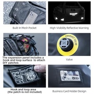 Rhinowalk 40L: Bolsa de Selim Impermeável para Moto com Expansão e MOLLE - imagem 5