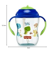 Copo de Treinamento com Canudo Fisher Price First Moments Blueberry Smoothie 270ml Azul - Desenvolvimento Oral e Motor para Bebês - imagem 4