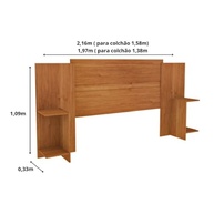 Cama de Casal Monaco com Cabeceira Extensível e 2 Mesas Lateral - Estilo e Conforto Modernos - imagem 3