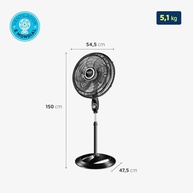 Ventilador Coluna Mondial 50cm Super Turbo 8 Pás 150W - Potência e Conforto Silencioso - imagem 3