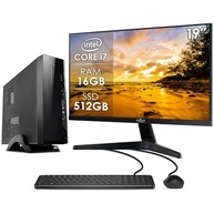 Computador Slim Completo Intel Core i7 16GB SSD 512GB Monitor 19" 4 Núcleos Super Turbo Pc Hdmi Teclado e Mouse Strong Tech - imagem 2