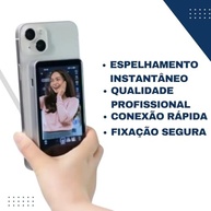Monitor Portátil 3.97" LCD: Vlogs e Lives Profissionais com Espelhamento e Câmera Traseira - imagem 3