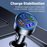 Carregador USB Veicular 66W: Carga Rápida e Monitoramento - imagem 3