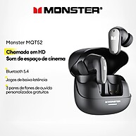 Monster MQT52: Fones Bluetooth com Longa Bateria - imagem 1