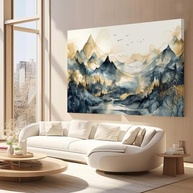 Quadro Decorativo Paisagem Montanhas 100x70cm | Canvas Premium com Moldura de Madeira Maciça - imagem 4