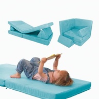 Freso Baby Soft Play Sofá de Brincar Infantil Montessori Verde - 4 Peças Modulares Macias e Estimulantes - imagem 5