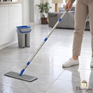 Mop Lava e Seca com Balde Duplo, Rotação 360°, 2 Refis de Microfibra e Cabo Ajustável - Limpeza Fácil e Eficiente - imagem 3