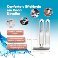 Mini Mop Portátil 2 em 1 – Esfregão Compacto com Rodo para Pia, Mesa e Vidros - imagem 4