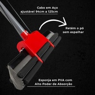 Mop Esponja Alta Absorção 3 em 1 - Substitui Vassoura, Rodo e Pano de Chão - imagem 3