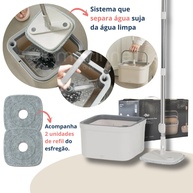 Mop Giratório Flow: Limpeza Impecável Sem Esforço! - imagem 1