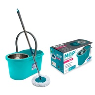 Mop Giratório com Cesto de Aço Inox e Balde Centrifugador - Limpeza 360° Eficiente e Prática - imagem 1