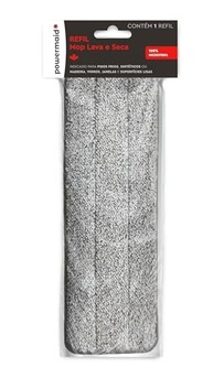 Refil para Mop Lava e Seca Powermaid - Microfibra Lavável Cinza - imagem 2