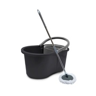 Mop Útil Pop Preto com Cesto Giratório: Limpeza Fácil e Rápida - imagem 1