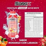 Sorox Morango com Laranja Bebida Hidratante Zero Açúcar com 8 Íons e Zinco para Imunidade, Baixa Caloria, Eletrolitos para Hidratação e Energia, Refrescante e Nutritiva 550ml - imagem 4