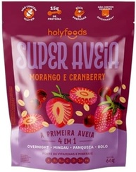 Super Aveia Morango com Cranberry Sem Glúten Holyfoods 66g - imagem 1