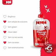 Papinha Orgânica Morango e Maçã Sem Açúcar 100g - Papapá - imagem 4