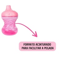 Copo com Bico Rosa 240ml para Bebê - Polipropileno Seguro e Resistente a Mordidas - imagem 3