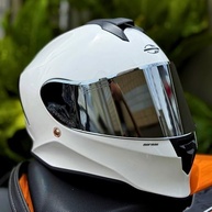 Capacete Mormaii Original Branco Brilho: Segurança e Estilo com Viseira Espelhada + Transparente - imagem 4