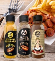 Mostarda Amarela, Mostarda Escura Rústica e Ketchup Alemão com Curry, Pacote com 3 Sabores - imagem 3