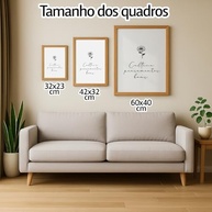 Quadro Decorativo Frase Motivacional Cultive Pensamentos Bons - Moldura Minimalista com Letra Cursiva - imagem 3