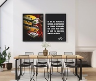 Kit 2 Quadros Ayrton Senna com Frase Motivacional - Moldura 60x40 cm - imagem 4