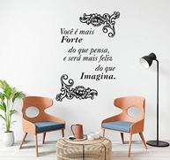 Adesivo de Parede Motivacional Frase Inspiradora 50cm x 80cm - Decore com Estilo e Positividade - imagem 2